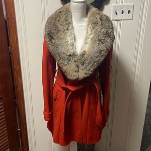 1970’s Clean Vintage coat with fur trim